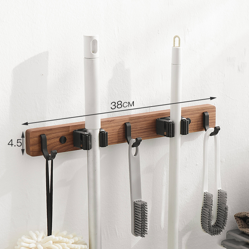 Besen haken Aufbewahrung shaken Küche Bad Organisation Zubehör für Küchen garten Waschholz Wand halterung Mop Organizer Halter: green
