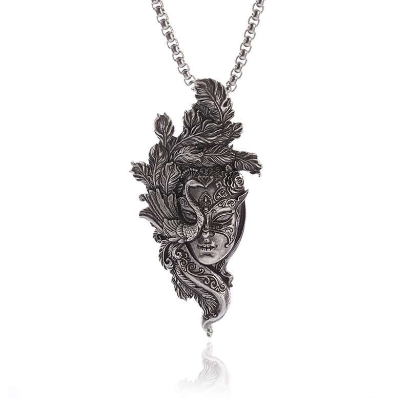Collar gótico Vintage de la guadaña de Reaper, colgante del diablo fantasma de la vida, personalidad de los hombres, tendencia de Halloween, de joyería