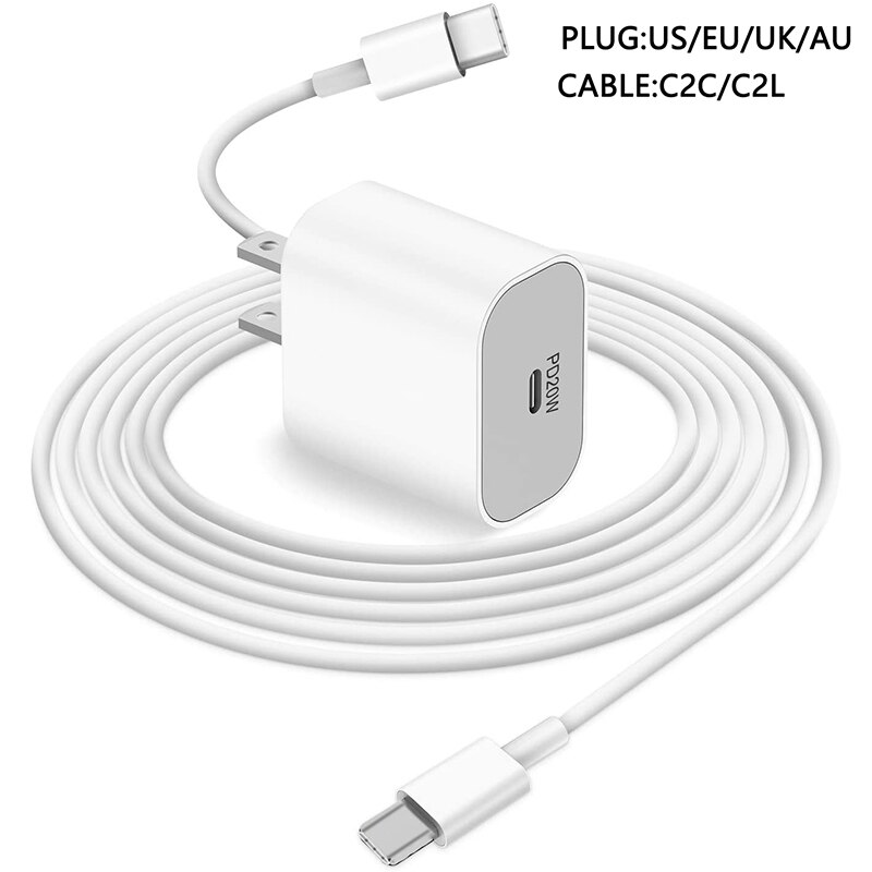 USB cable usb charger type c Quick Charge 3.0 QC PD Charger 20W for iPhone 12 X ForXiaomi Laptop