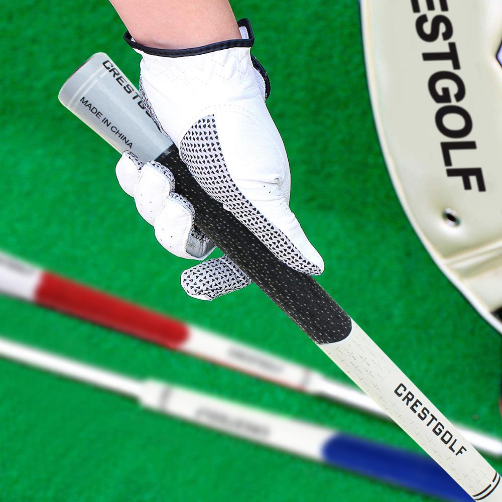 Crestgolf 13 pc korsmönster anti-halk mjukt gummi stötdämpning järn golfklubba grepp tillbehör jul