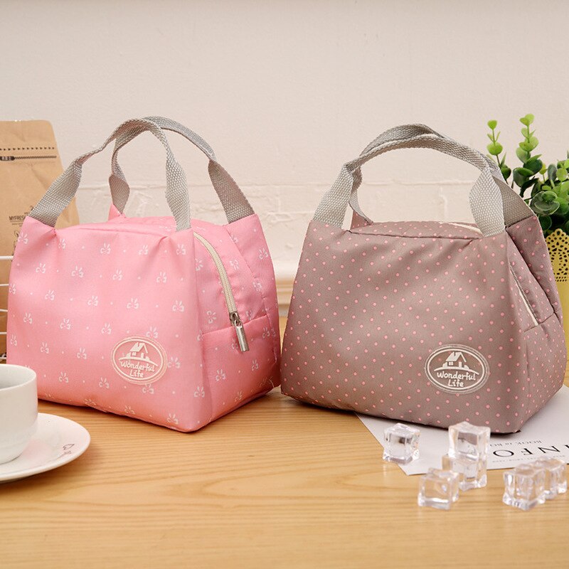 1 Uds bolsa de almuerzo frío de Picnic funda de transporte térmico portátil almuerzo bolsa el almuerzo almacenamiento de alimentos bolsas de almacenamiento de la caja de almuerzo de Bento bolsa