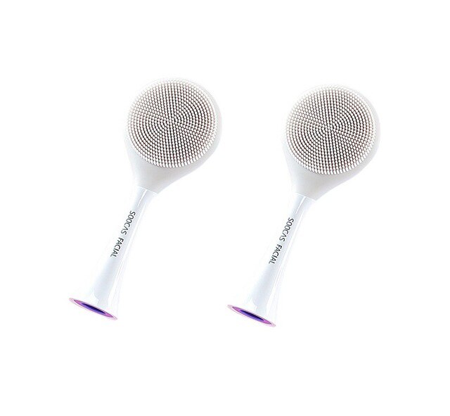 Soocas supplerer tandbørstehoved og ansigtsrensende børstehoved til soocas  x1 x3 x3u x5 sonisk elektrisk tandbørste: 2 hvide
