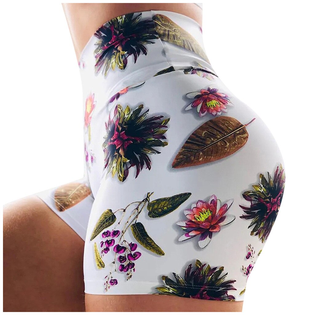 High Waist Sport Leggings Ladies'printed High-waist Hip Stretch Underpants Sports Fitness Pants#35: C / L