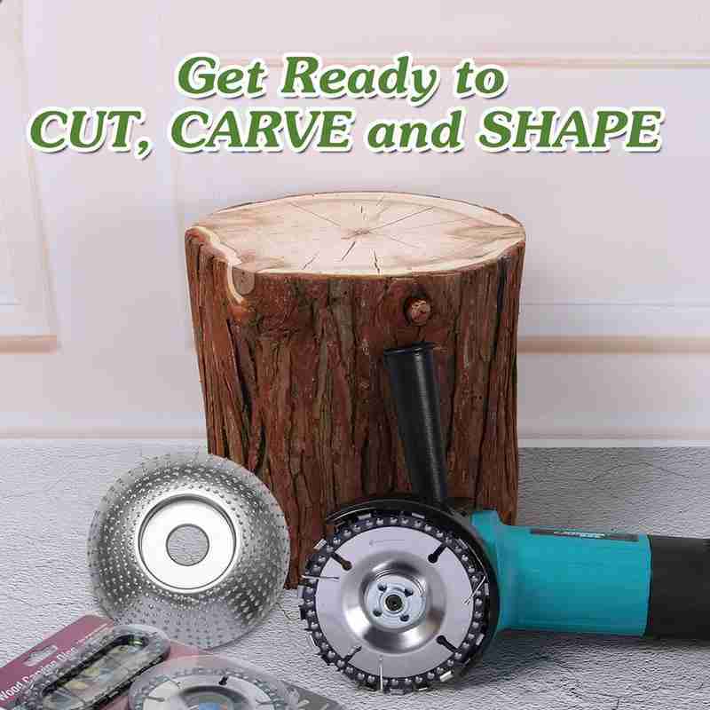 Woodcarving disc and tungsten grinder shaping disc attachment serrated forming For wood cutt recoil grinder double machine L5S2