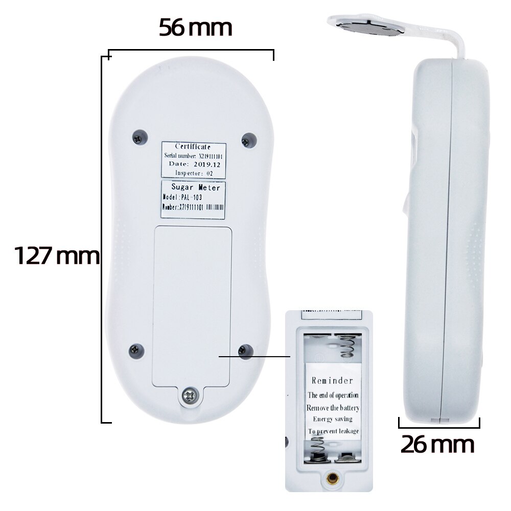 0-32% Brix Refractometer Suiker Refractor Zoete Tester Sap Honing Test Meter Brix Concentratie Meten Suikergehalte Analyser