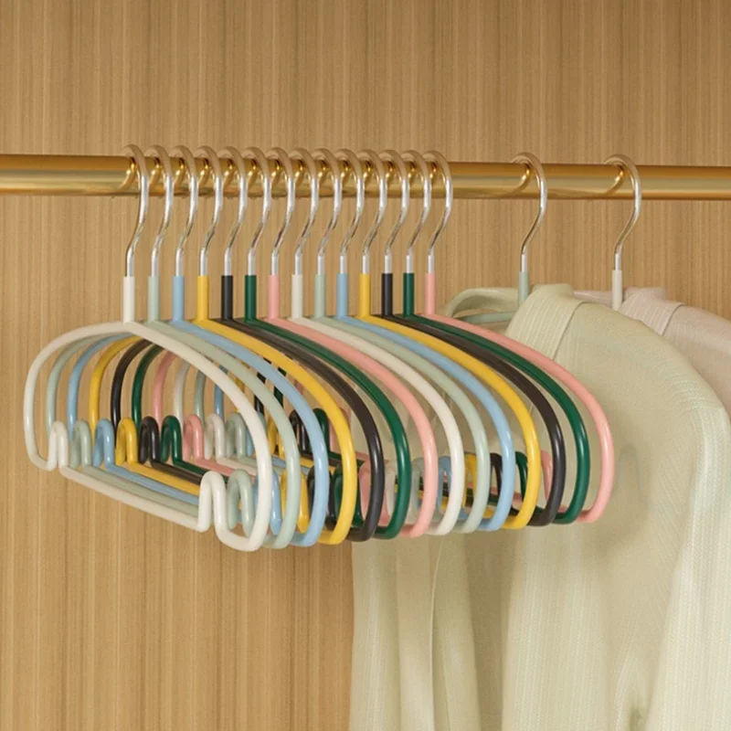 Cintres Ronds Antidérapants pour Vêtements, Gain de Place, pour Manteau, Pull, Vestes et viser