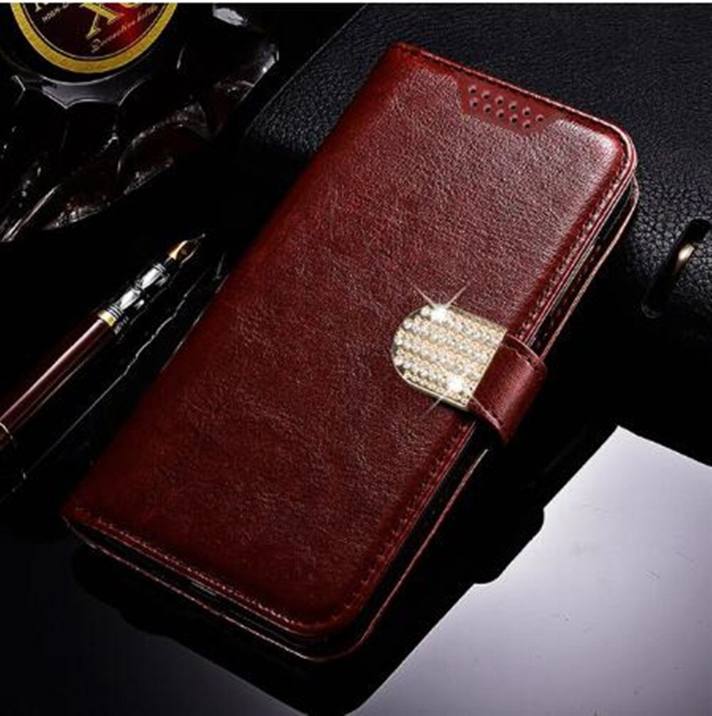 Pu Leather Filp Cover Luxury Wallet Case for Samsung Galaxy J7 Neo/NXT/Core/ J701F J701M card holder holster phone shell: Brown AZ diamond