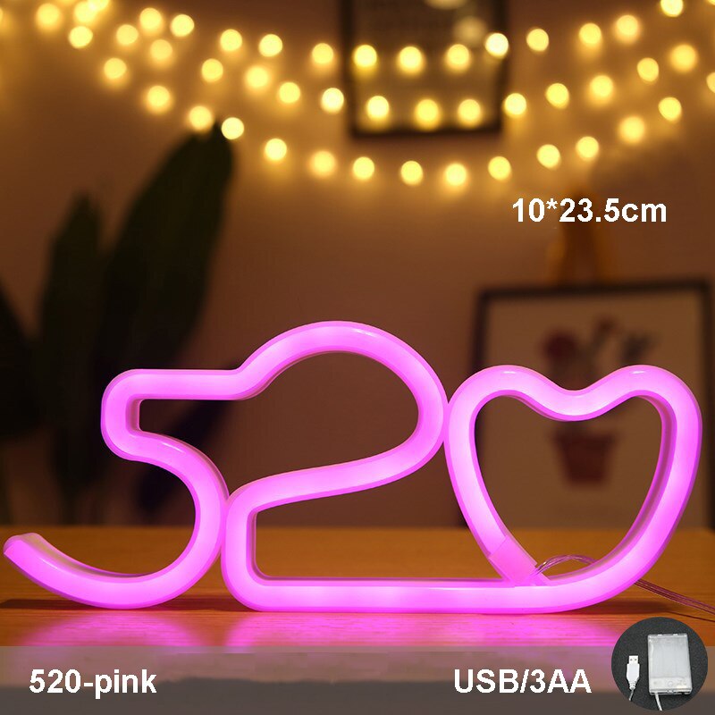 Neon Sign Behang Computer Kamer Muur Display Opknoping Sfeer Verlichting Tekenen Slaapkamer Werkruimte Desktop Decoratie Lampen: 520