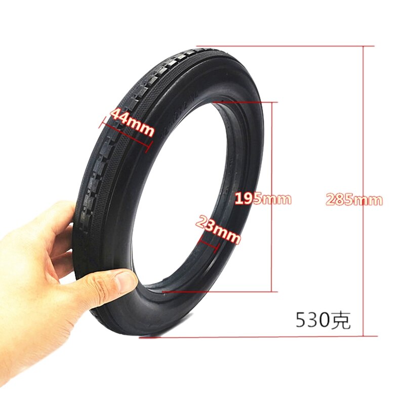 12Inch 12 1 / 2X2 1 / 4 Fiets Solid Banden Fiets Banden 12 1 / 2X2 1 / 4 Zwart Rubber Antislip Banden Fietsen Tyre