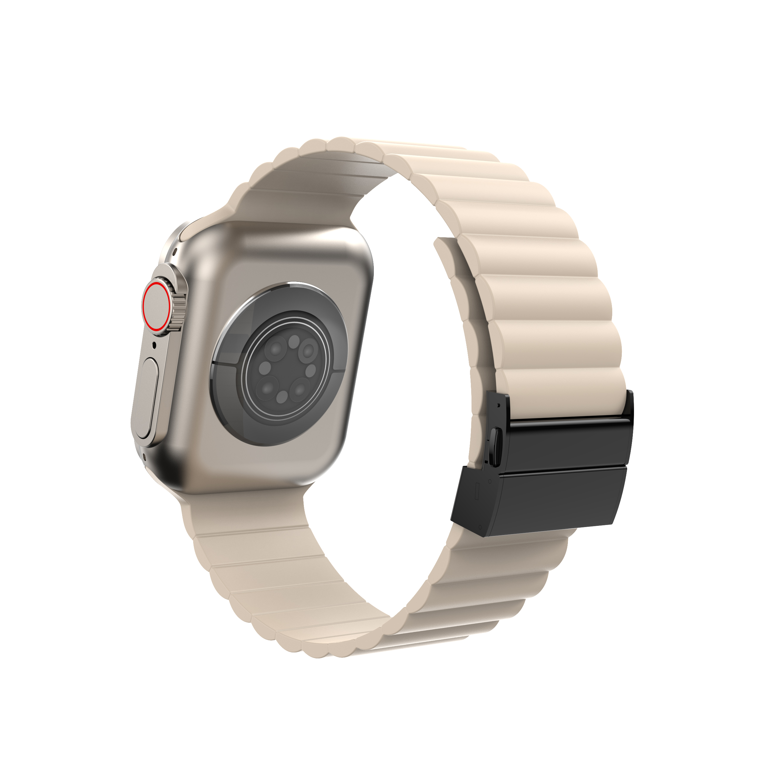 Siliconen band voor Apple Watch Band Ultra 2 49 mm 44 mm 45 mm 42 mm 41 40 mm Metalen gesparmband Iwatch Ultra 9 8 7 6 SE 5 4 Correa