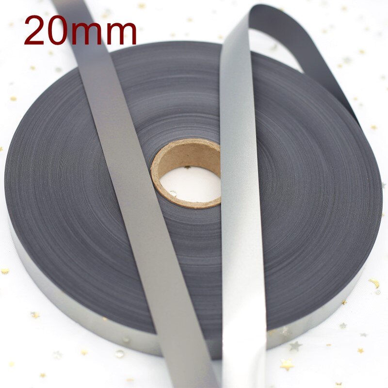 10/15/20/25Mm Warmte Overgedragen Reflecterende Tape Sticker Voor Kleding Ijzer Op Tas Schoenen Diy handgemaakte Naaien Kleden Accessoires 5Yard: 20mm 5yards