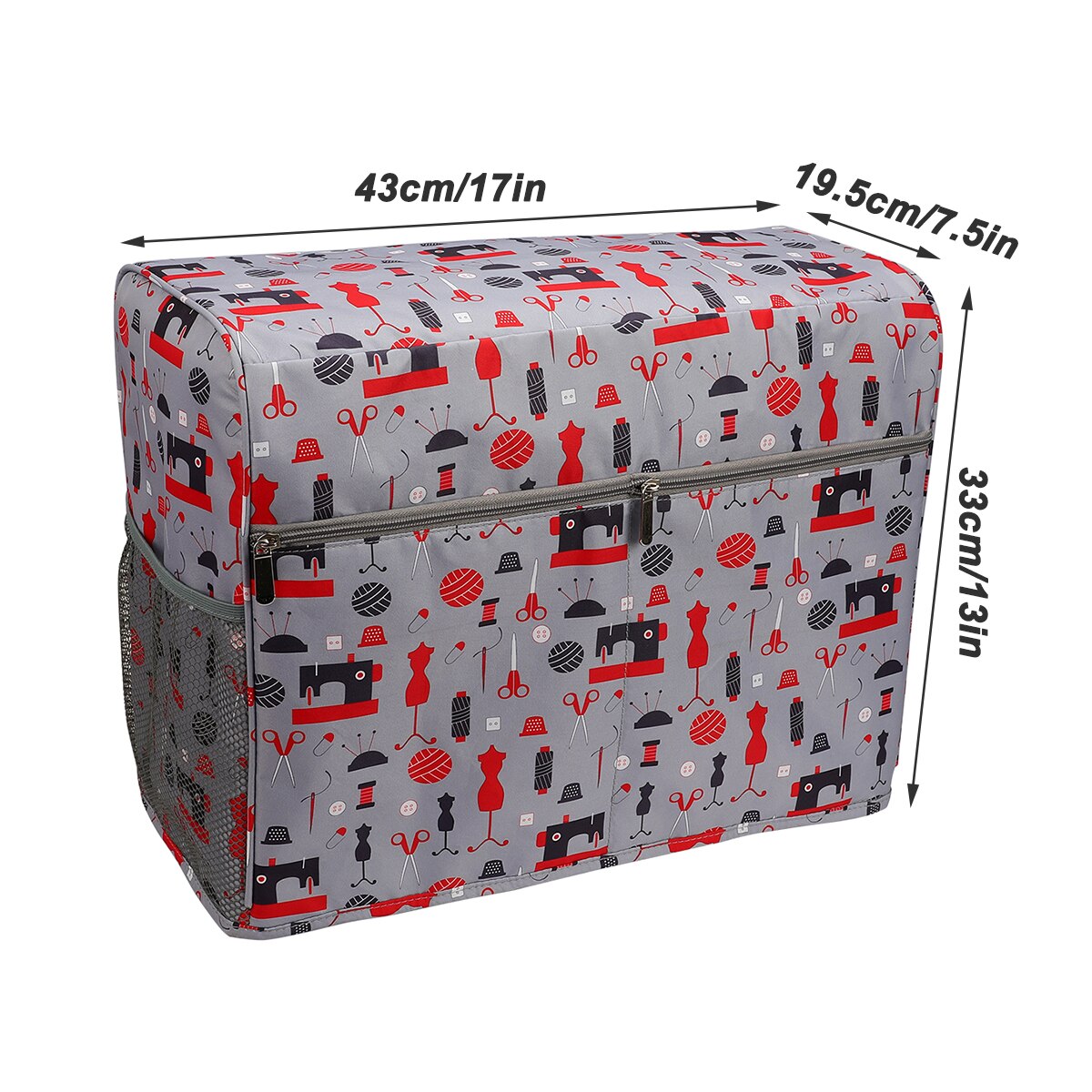 KOKNIT Large Capacity Sewing Machine Dust Cover with Storage Pockets Portable Storage Bag Sewing Machine Bags For Women Mom