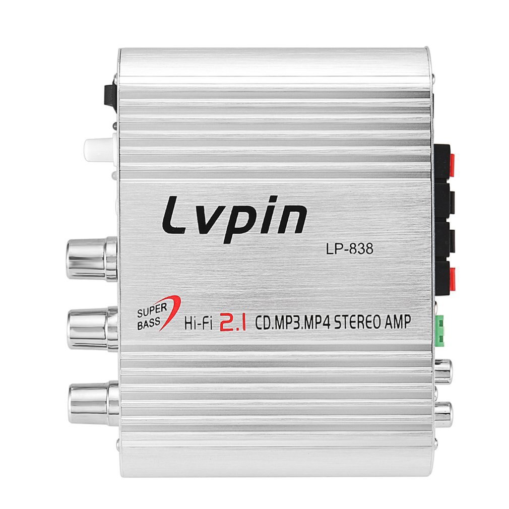 Lepy LP-838 Energie Auto Verstärker Hallo-fi 2,1 MP3 Radio Audio- Stereo Bass Lautsprecher Booster Spieler für Motorrad Hause keine Energie Stecker