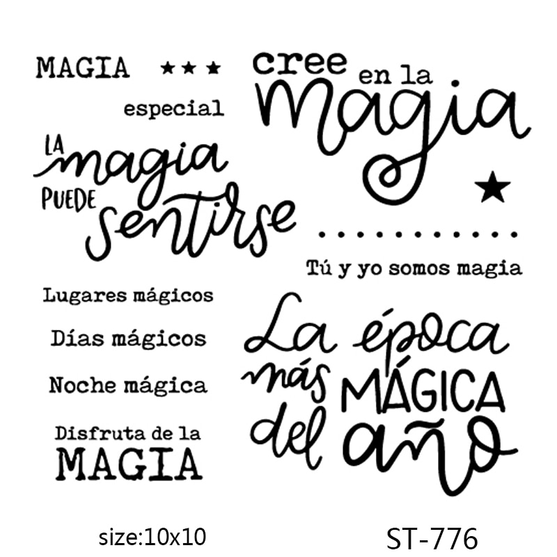 Azsg spaanse transparante stempels voor doe-het-zelf scrapbooking/kaarten maken/album decoratieve siliconen stempel knutselen