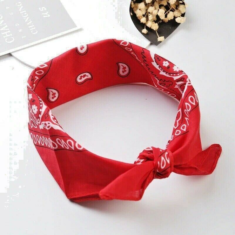 Sciarpa hip Hop Bandana rossa uomo donna moda fasce fascia per capelli impacchi da polso