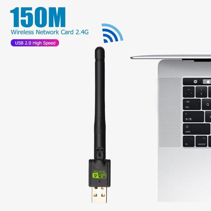2.4g netwerkkaart lan usb wifi-adapter 150 mbps 5 dbi wifi-dongle ethernetontvanger met antenne gratis driver geschikt voor desktop-pc