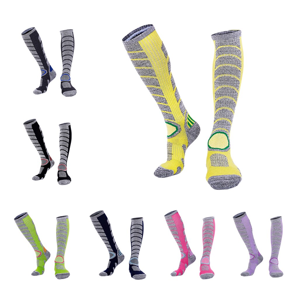 Masculino feminino longo quente neve meias de esqui caminhadas ao ar livre inverno esporte meias snowboard