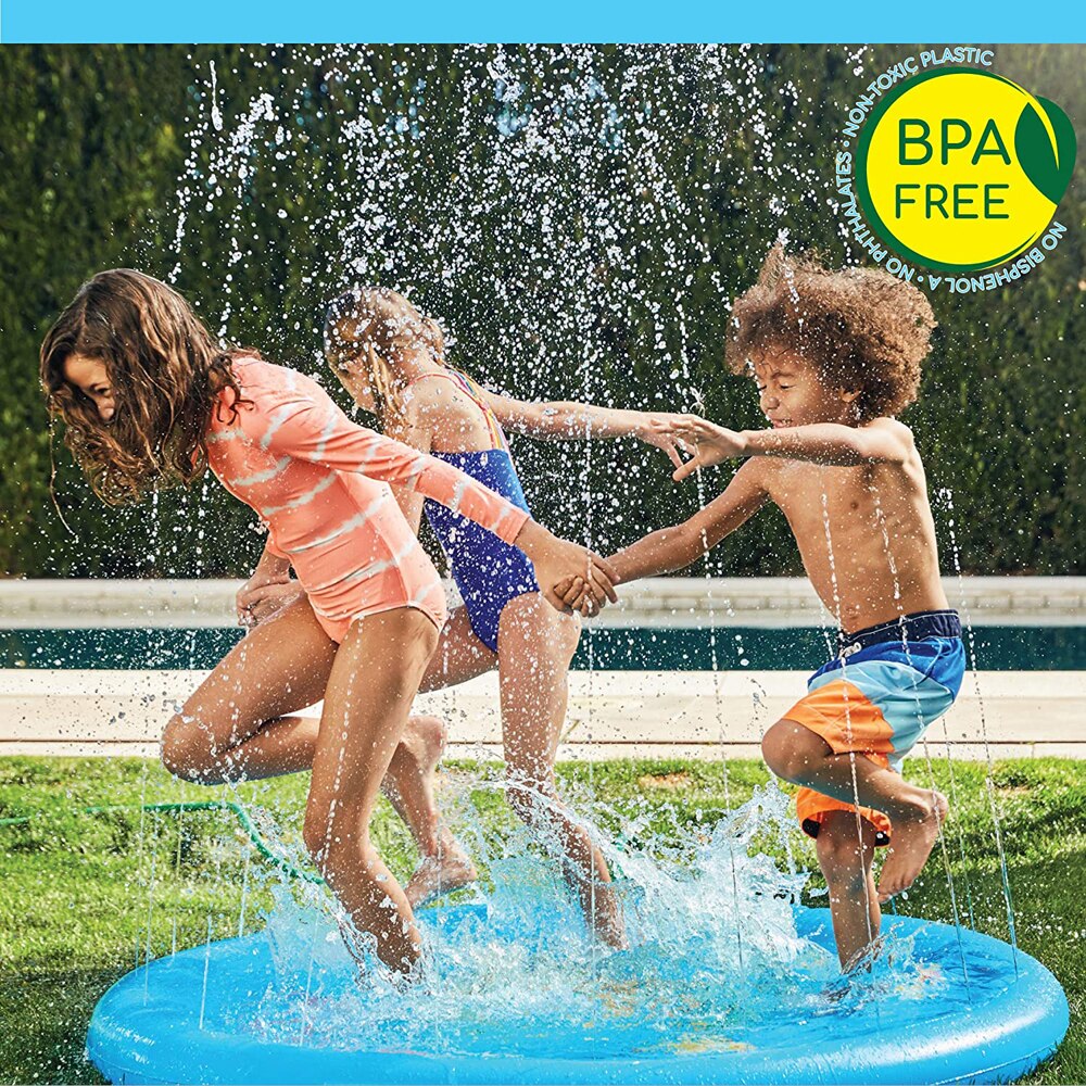Colchoneta de Chorros Agua para Niños Hinchable Piscina Bebés Alfombra de Juegos