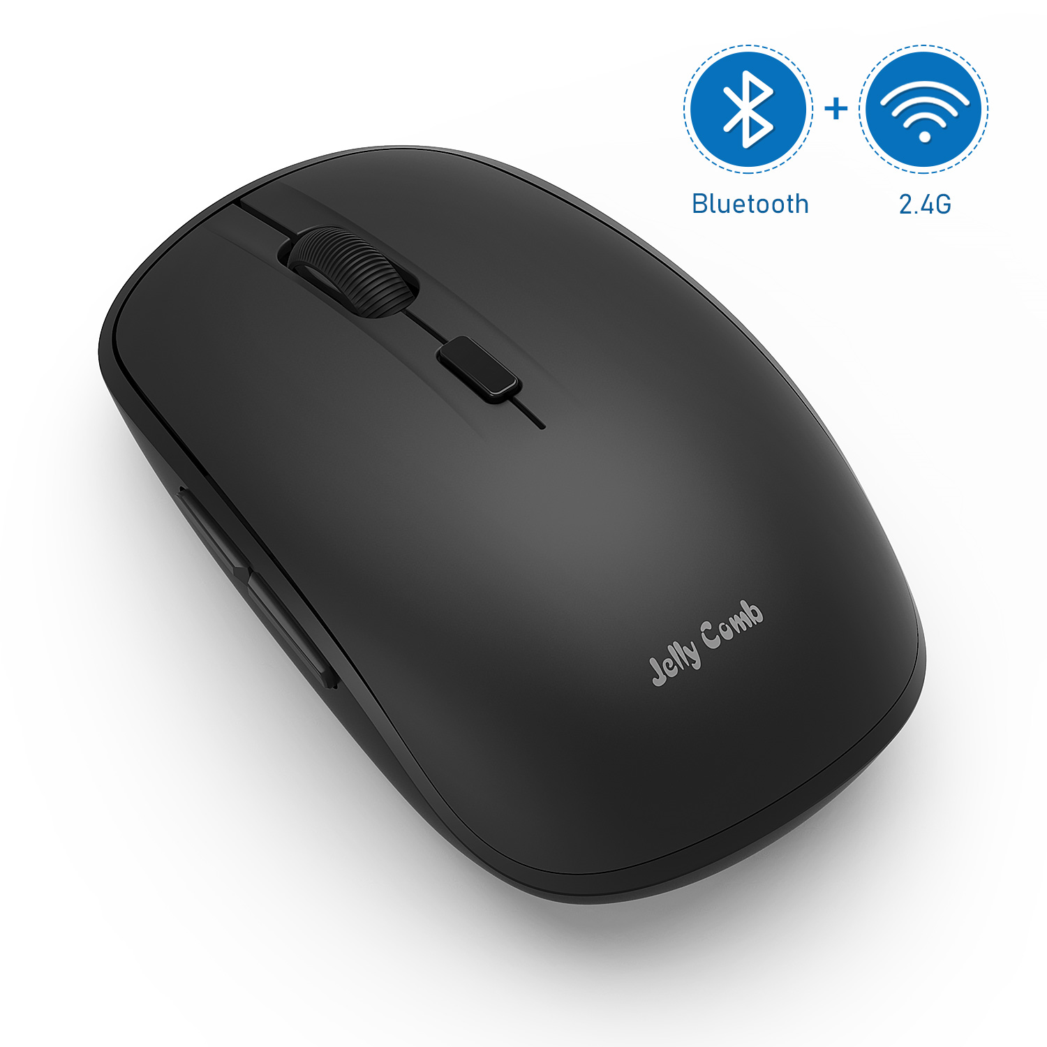 Jelly Comb Bluetooth Mouse 2.4G Wireless Portable Optical Mouse with USB Nano Receiver 3 Adjustable DPI Levels for PC Laptop