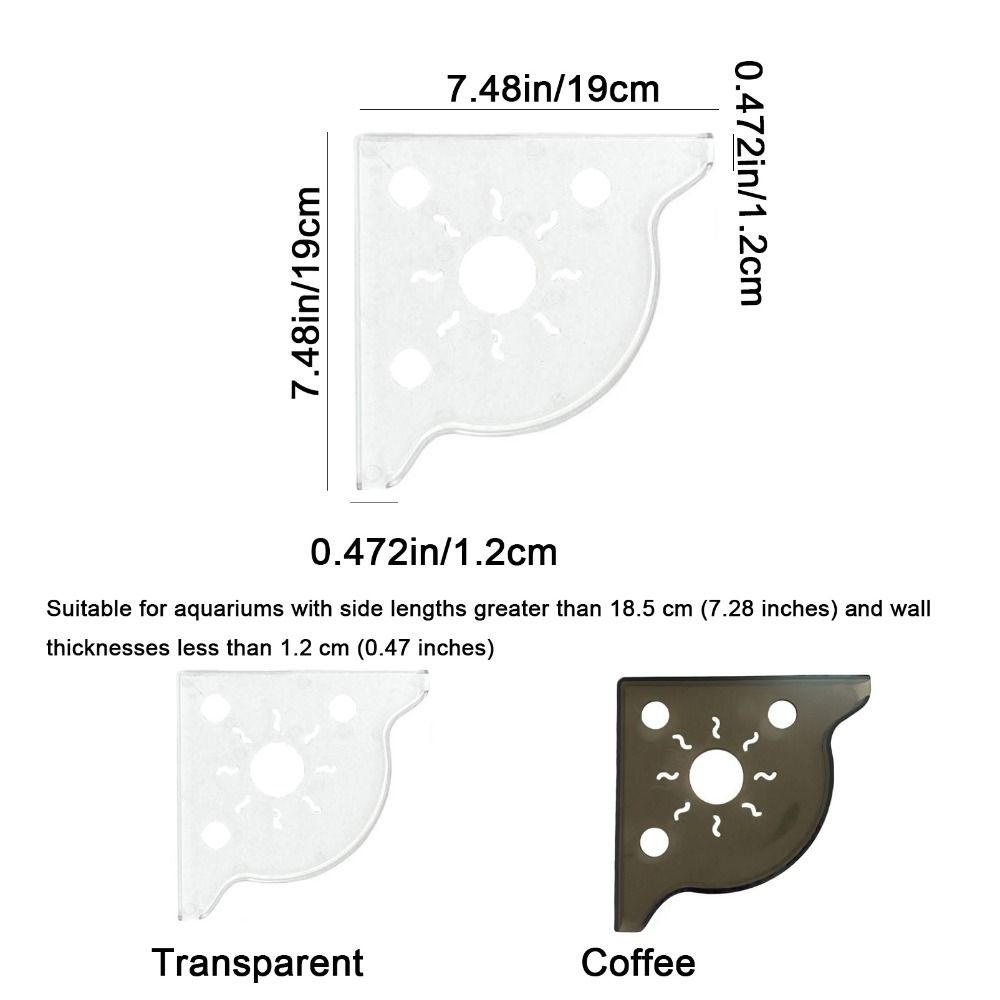 Estante de almacenamiento de esquina triangular para pecera, sin perforaciones, fácil instalación, soporte para plantas de acuario, ahorro de espacio decorativo