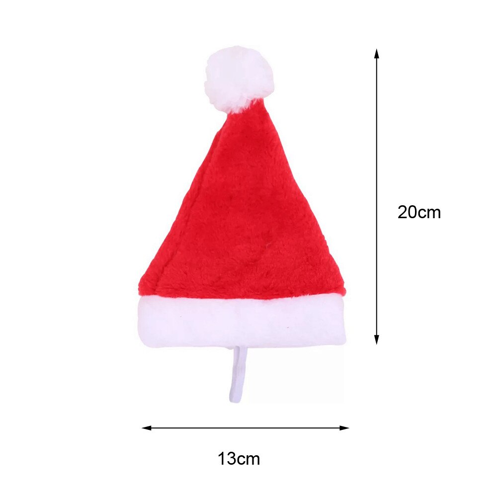 Kat Hond Santa Hoed Mantel Huisdier Cosplay Kostuum Xmas Kitten Puppy Red Caps Party Dress Up Kleding Kerst hoeden ^ 40