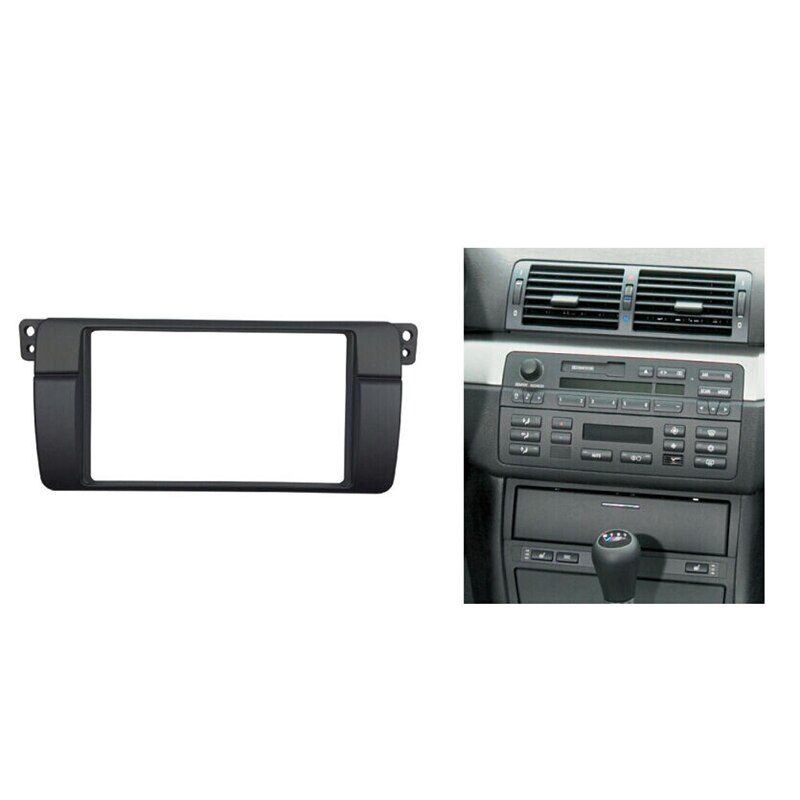 2 din radiofascia til bmw  e46 3- serie stereopanel dvd-adapter montering af dash-ramme 173 x 98mm