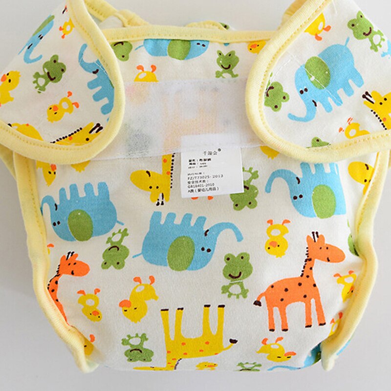 Waterproof Baby Nappies Newborn Boys Girls Reusable Cotton Diapers Washable Cute Cartoon Washable Cloth Baby Diaper Cover