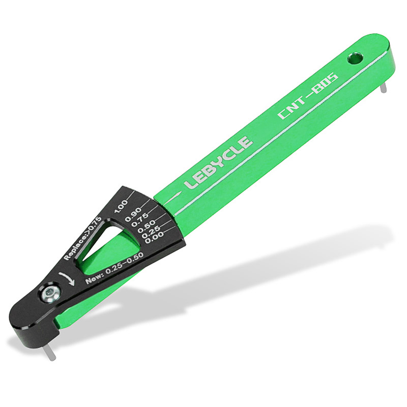 LEBYCLE-indicador de desgaste de cadena de bicicleta de montaña, medidor de eslabones, comprobador de aleación de aluminio, herramientas precisas de reparación de bicicletas de carretera
