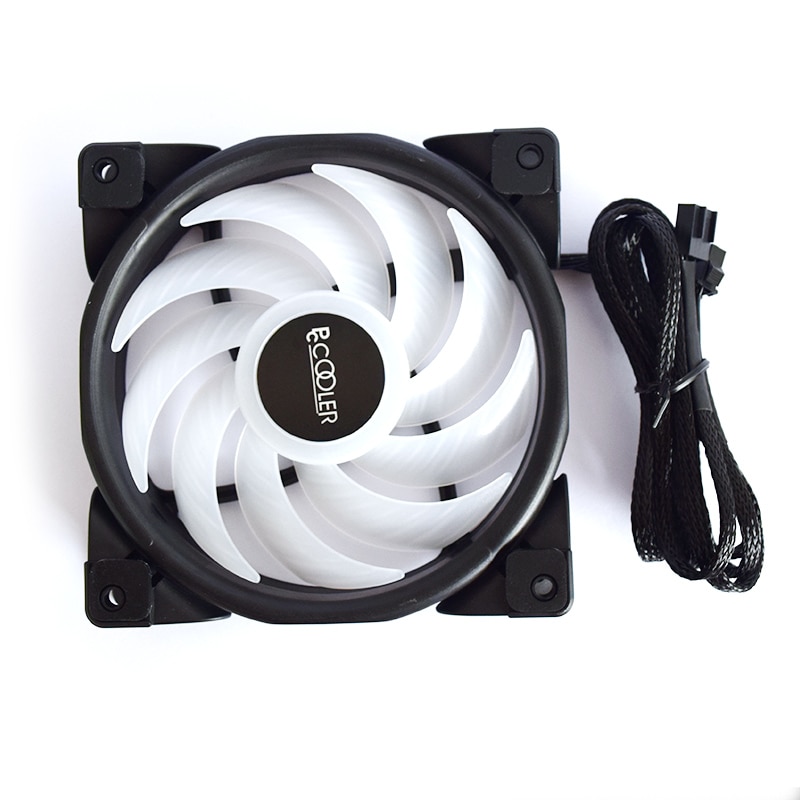 Pccooler 3/Pack HALO RGB Fan 12cm 12V＆5V FRGB 3pin＆4pin PWM Quiet Cooling Fans 120mm RGB Fan For CPU Cooler Liquid Cooling