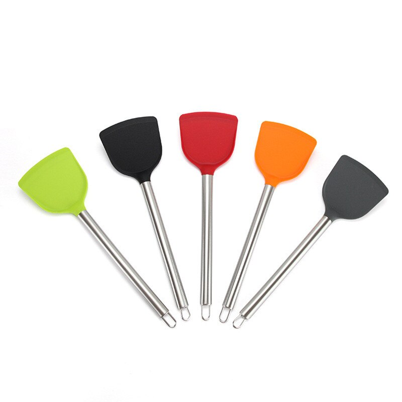 Veelkleurige Non-stick Koken Draaiers Spatel Hittebestendig Lepel Scoop Turner Flexibele Keuken Koken Gereedschap