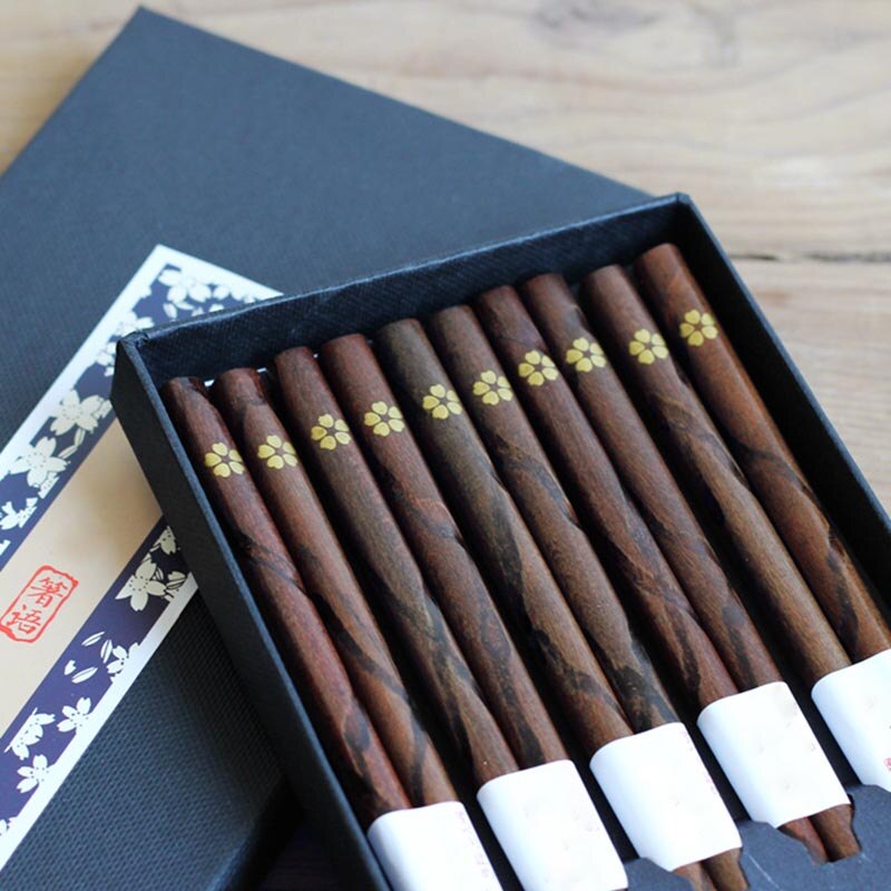 NC Japanse eetstokjes, 5 paar 5 stuks eetstokjes, alloy Chopsticks