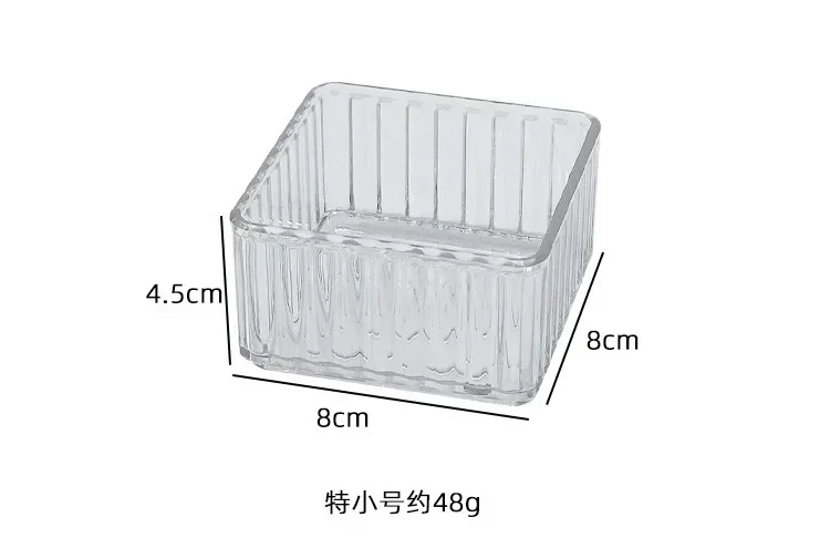 Onbeperkt Bureaulade Organisatoren Set Plastic Badkamer Opslag Make-up Organisator Helder Transparant Opbergdoos Bakken: WHITE