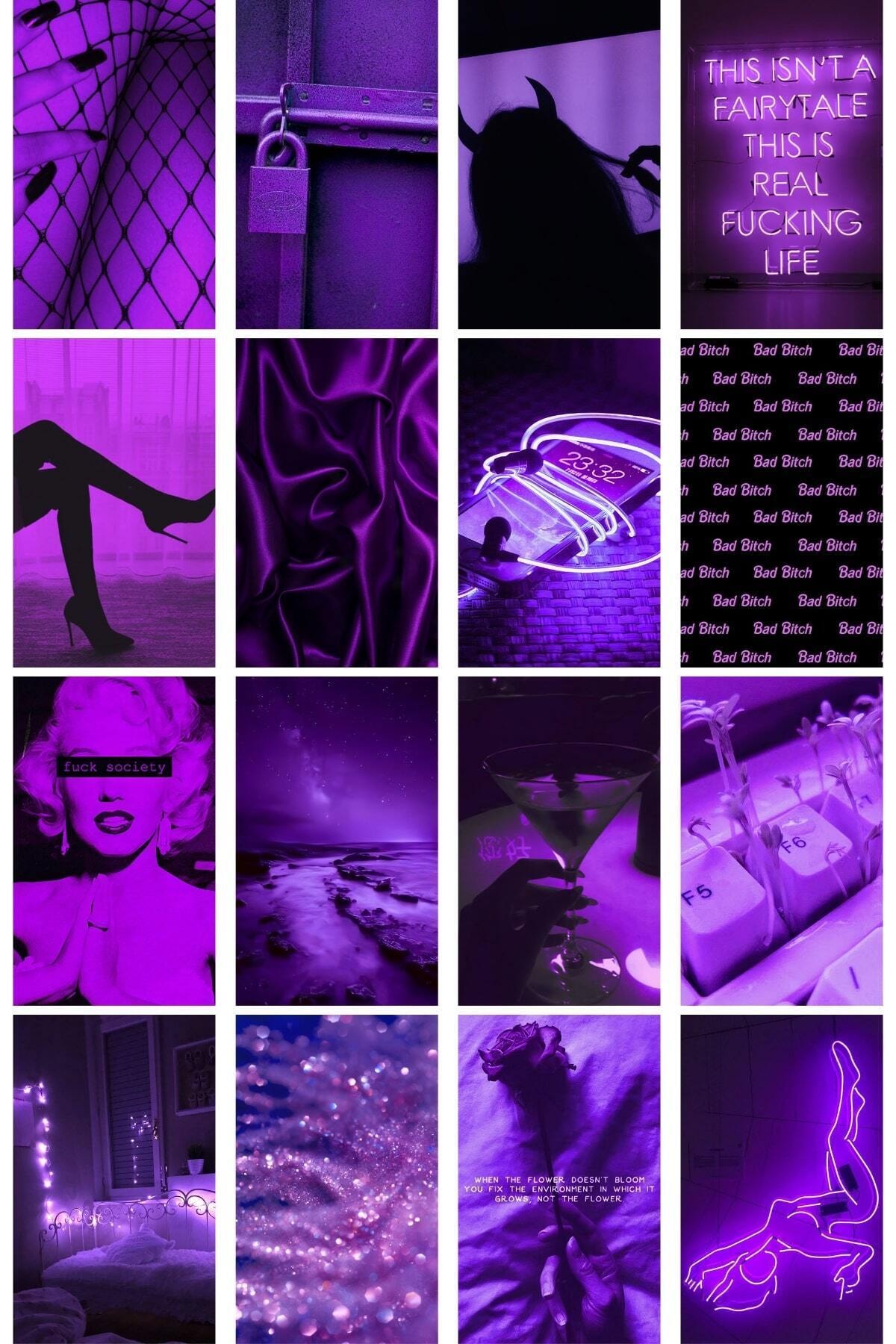 Purple Wall Poster Set-Collage Set - 40 Pcs-Thick ... – Grandado