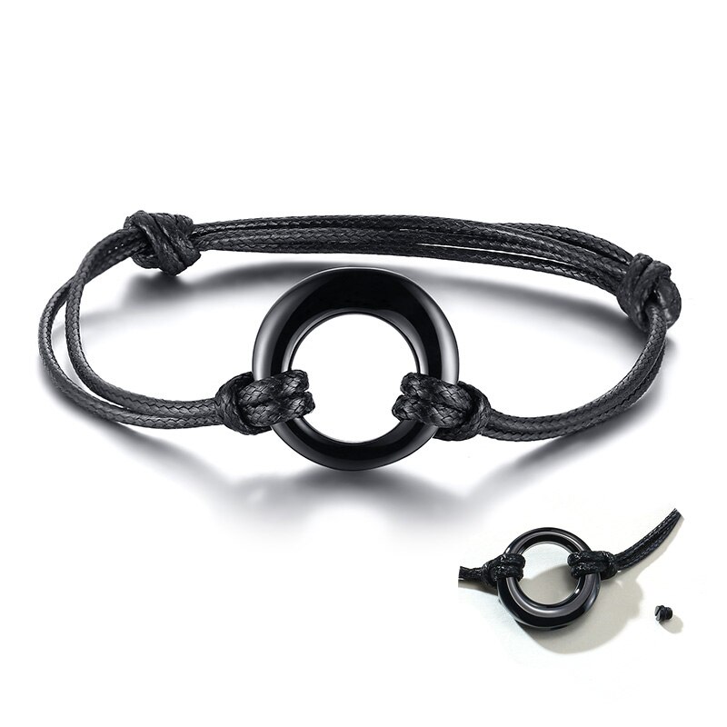 Círculo da vida eternidade amor karma colares, pingente memorial cinzas colar pulseiras para mulheres homens, lembrança cremação jóias: Chapeamento de arma
