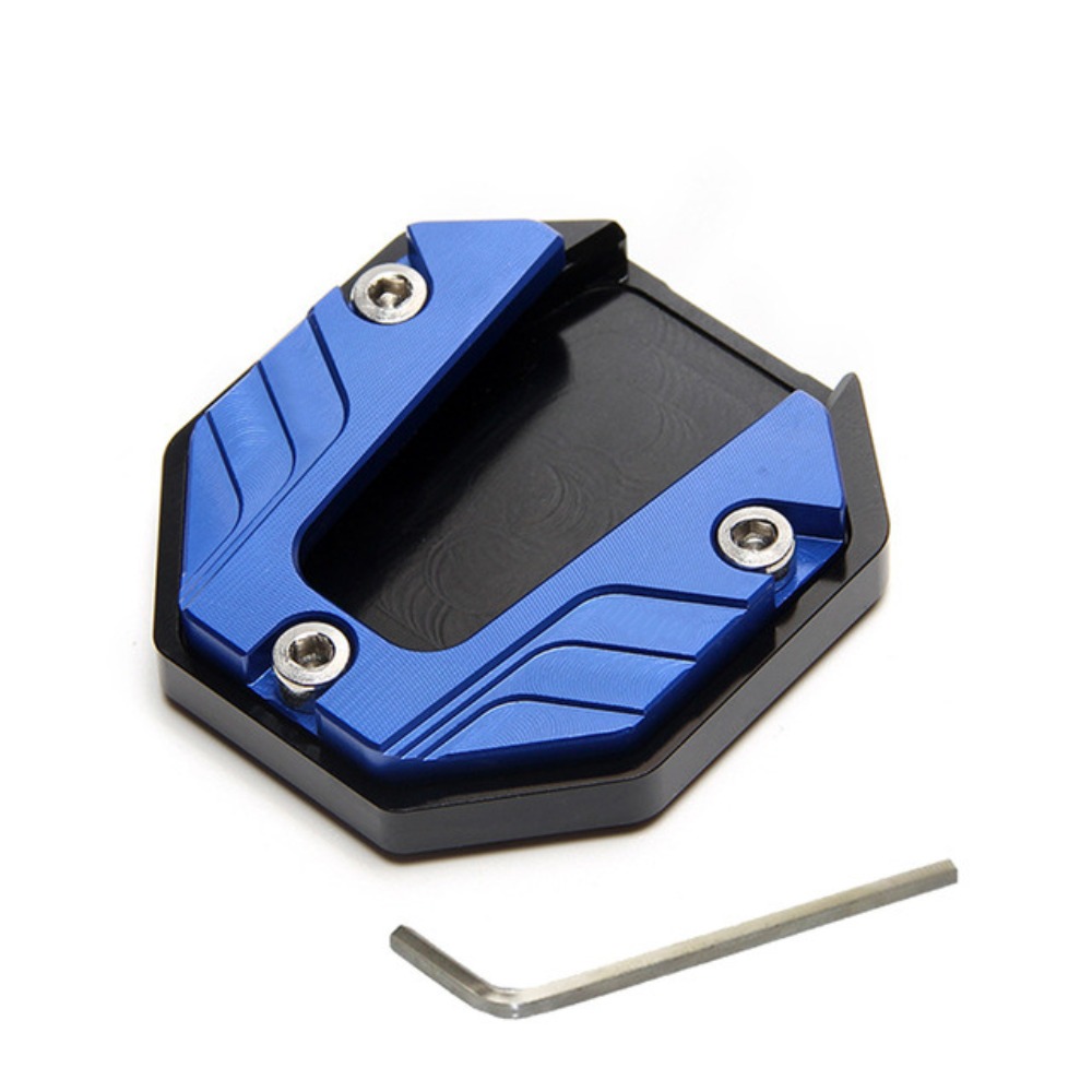 Motocicleta Kickstand Extender, Pé Side Stand Extensão, Foot Pad, Placa de Apoio, Anti-Skid Ampliada Base, Moto Acessório