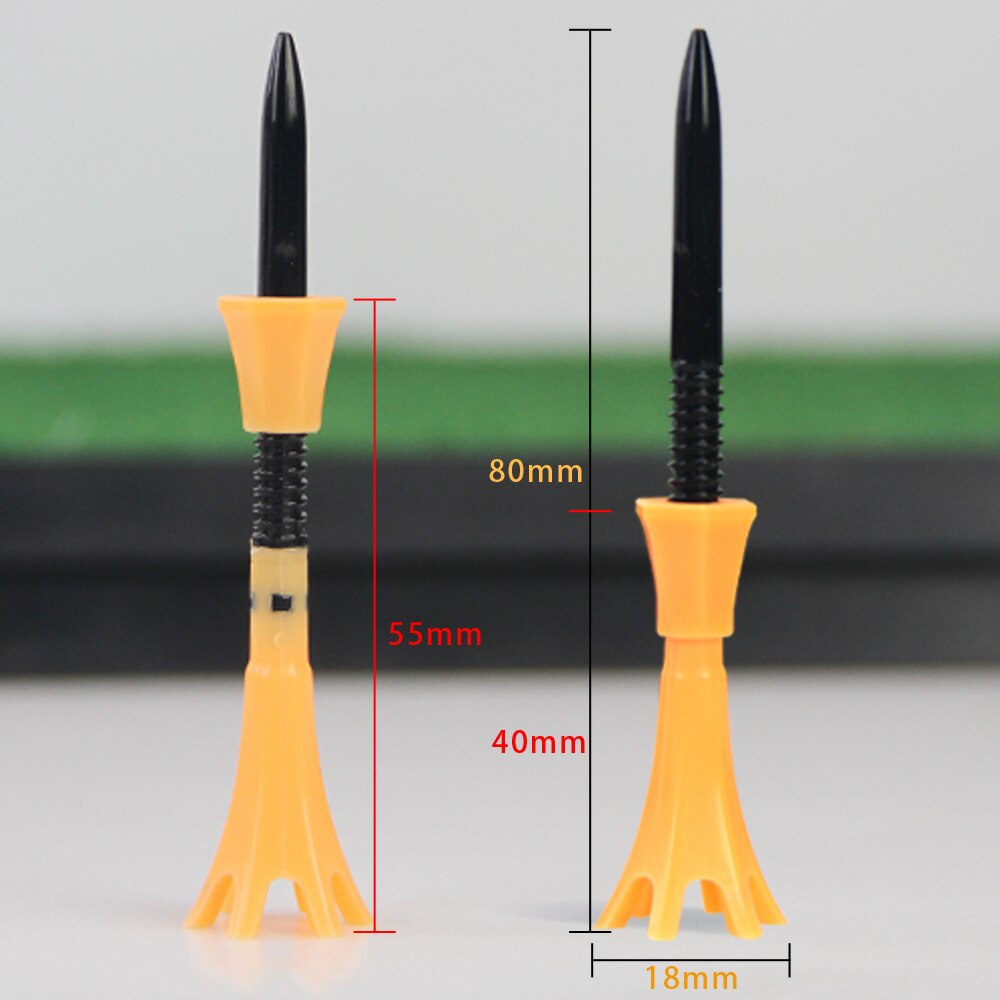 10Set Verstelbare 80Mm Training Golf Tee Bal Houder Self Staande Praktijk Anti-Vliegende Accessoires Bal Studs Tees