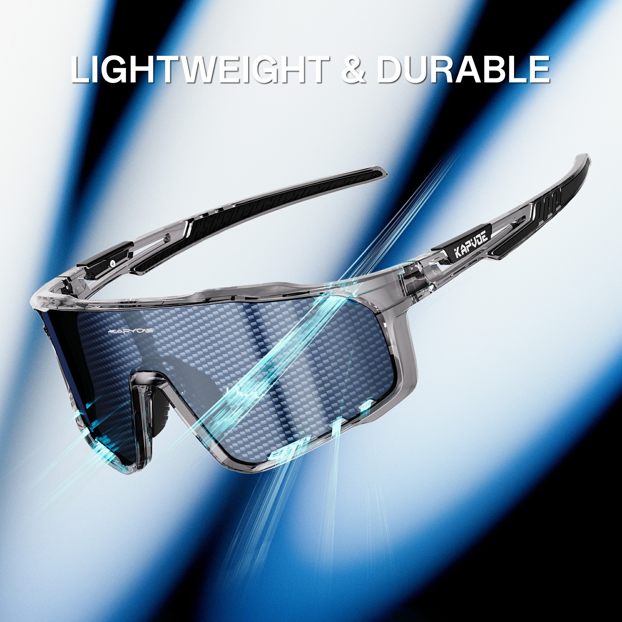 Kapvoe utomhuscykelglasögon mtb landsväg sportcykel solglasögon löparglasögon cykelsolglasögon cykel  uv400 glasögon: Röd