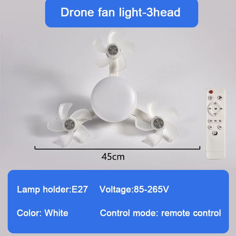 Lámpara de techo moderna y creativa con Motor CC de suelo bajo, 50-60W, con Control remoto, ventilador de techo silencioso Simple con luces LED, decoración del hogar: Plata