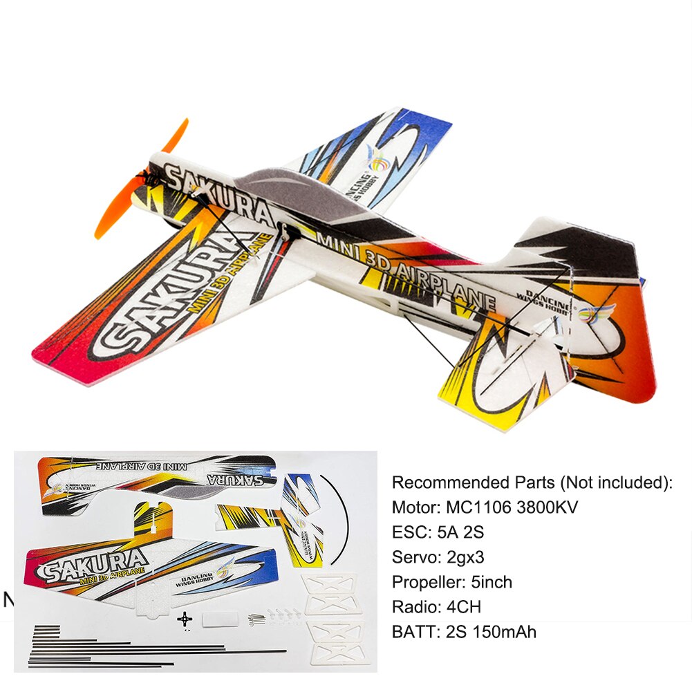 Park RC Airplane Kit 420mm Wingspan Toy Mini 3D Sakura Electric 4CH Brithday Aerobatic Fly Indoor Outdoor DIY EPP Foam