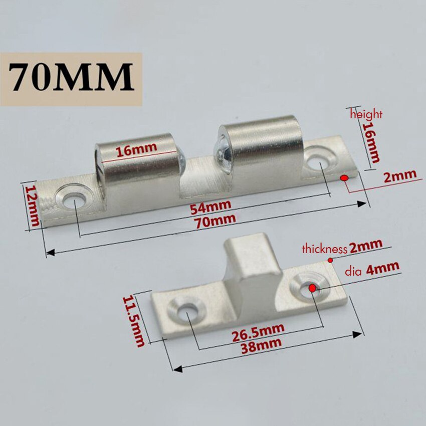 70mm Length Pure Copper Double Spring Steel Ball Catch Latch for Furniture Cupboard Cabinet Door Adjustable Closet Tension Latch