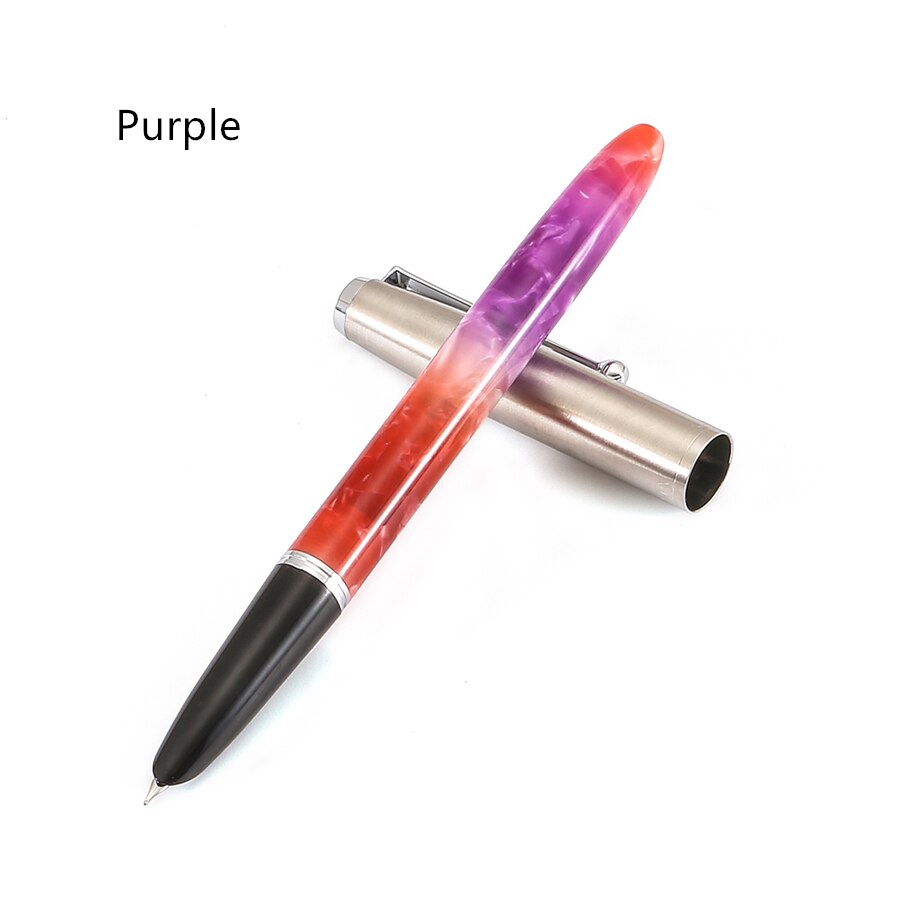 Fantasy crystal Acrylic Fountain pen 0.38mm fine nib writing calligraphy pens Jinhao Stationery Office school supplies A6462: Purple