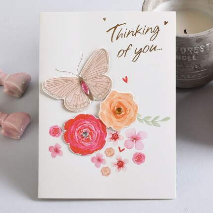 Vintage Flower Greeting Card Multi-purpose Layering Flower Paper Handmade Card: 02