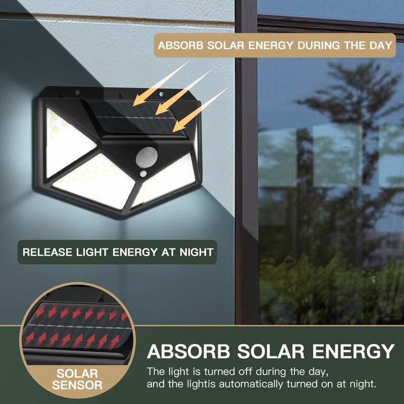 Solar Led Light Outdoor Outdoor Verlichting Waterdicht Straat Lamp Led Met Pir Motion Sensor Led Exterieur Voor Fairy Tuinverlichting