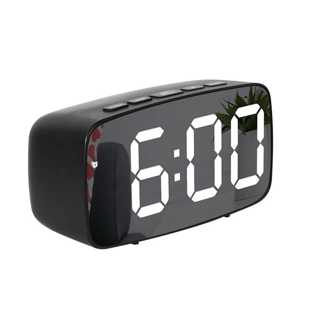 LED Mirror Alarm Clock Digital Snooze Acrylic Table Clock Digital Light Electronic Time Temperature Display Home Decor Clock: Style 3