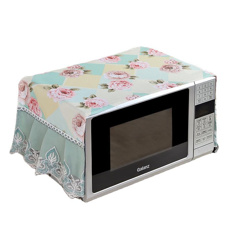 Moderne Neue Haushalts Tischdecke Ofen Tuch Abdeckung Handtuch Mikrowelle Staub Abdeckung Lagerung Tasche Schnee Blume Mikrowelle Ofen Abdeckung