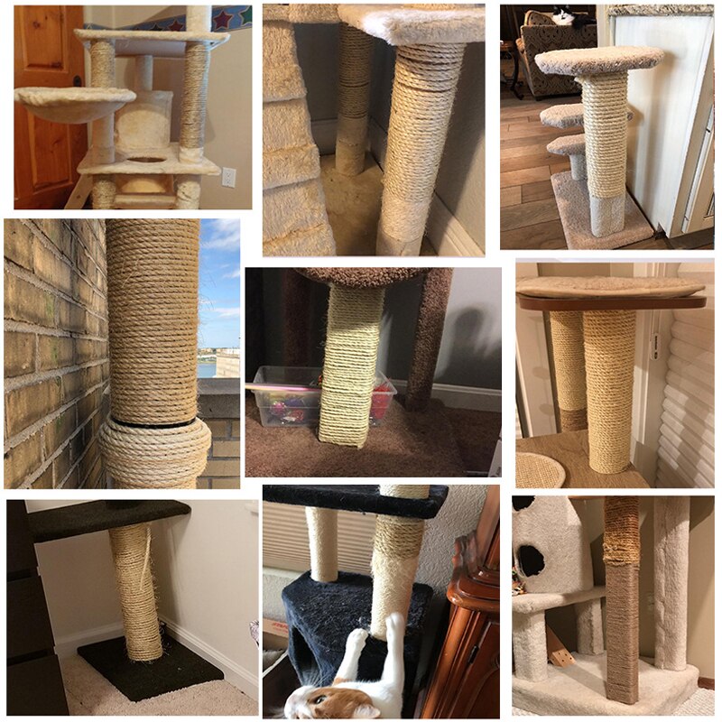 Katze Baum DIY Sisal Seil Katze Kratzen Post Spielzeug Katze Klettern Baum Ersatz Seil Pult Beine Bindung Seil Pro Katze schärfen Klaue