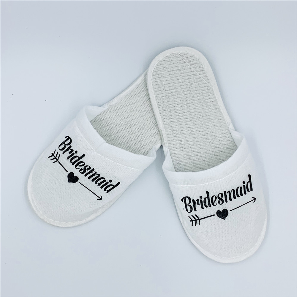 Bruiloft Decoratie Team Bruid Om Zachte Slippers Hand Band Bagagelabel Leer voor Bruids Douche Hen Night Bachelorette Party, Q: S2 Black Bridesmaid