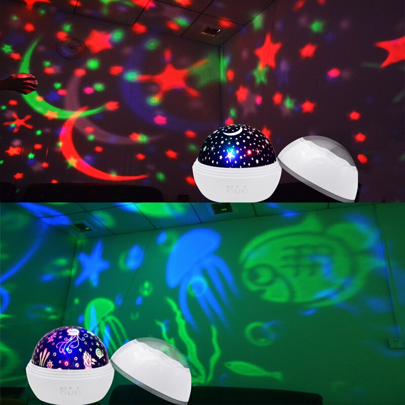 Novelty Luminous Toys Rotating Starry Sky LED Night Light Projector Lamp Educational Toys For Kids Children Baby