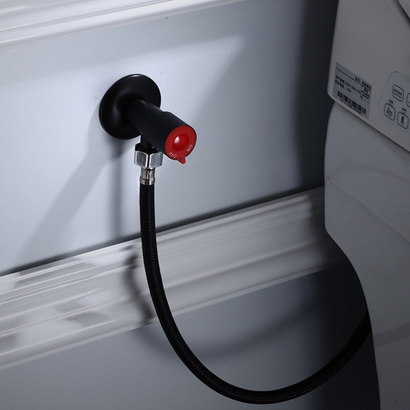 304 stainless steel black color toilet filling valve 1/2" bidets toilet water hear angle valve