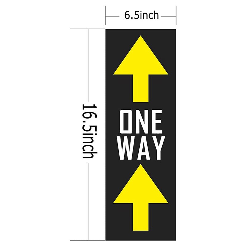 10 Direction Signs Are Used to Indicate the Social Distance Between Ground Signs and Ground Signs 42 x 14cm Rectangular